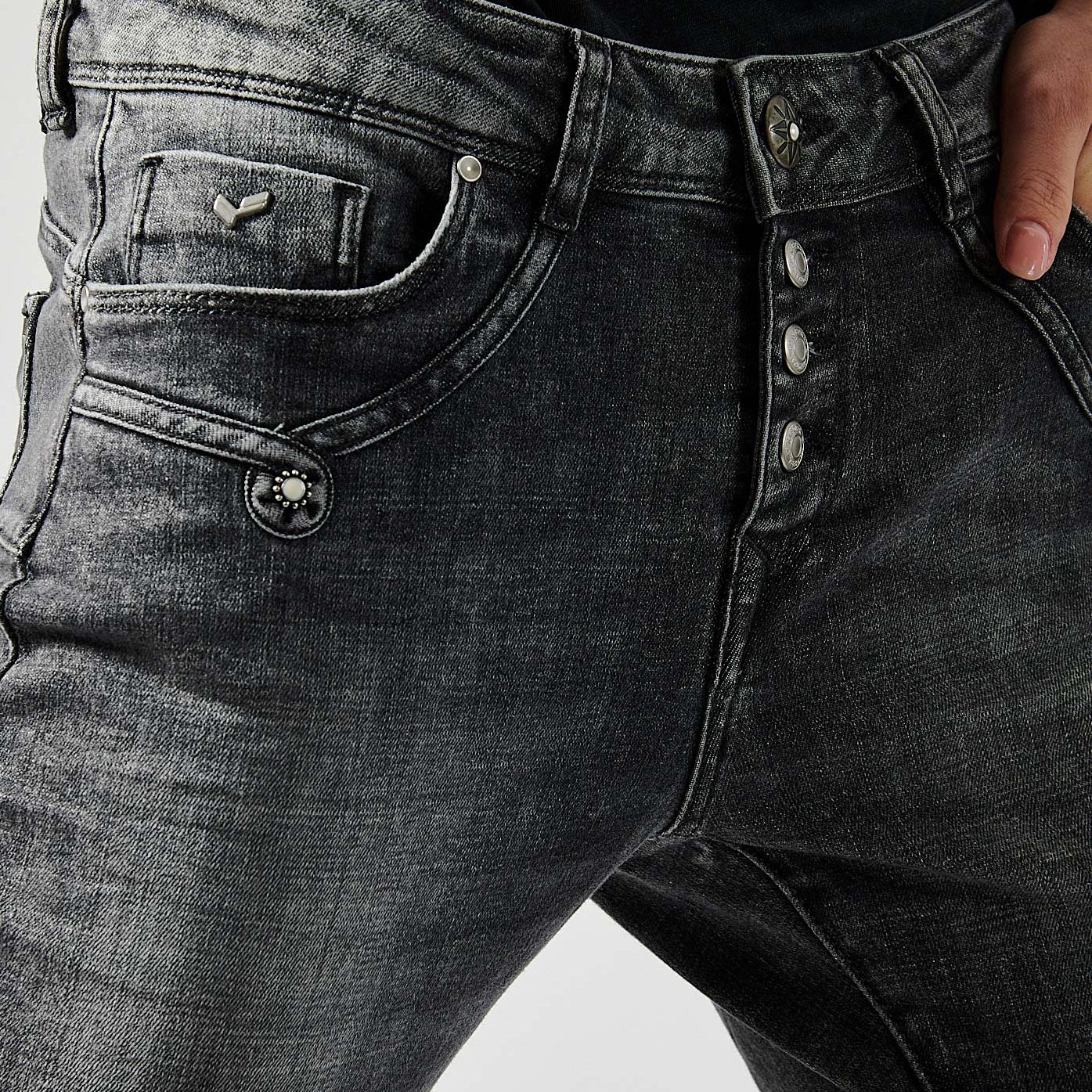 VIKA   Jean slim gris Femme