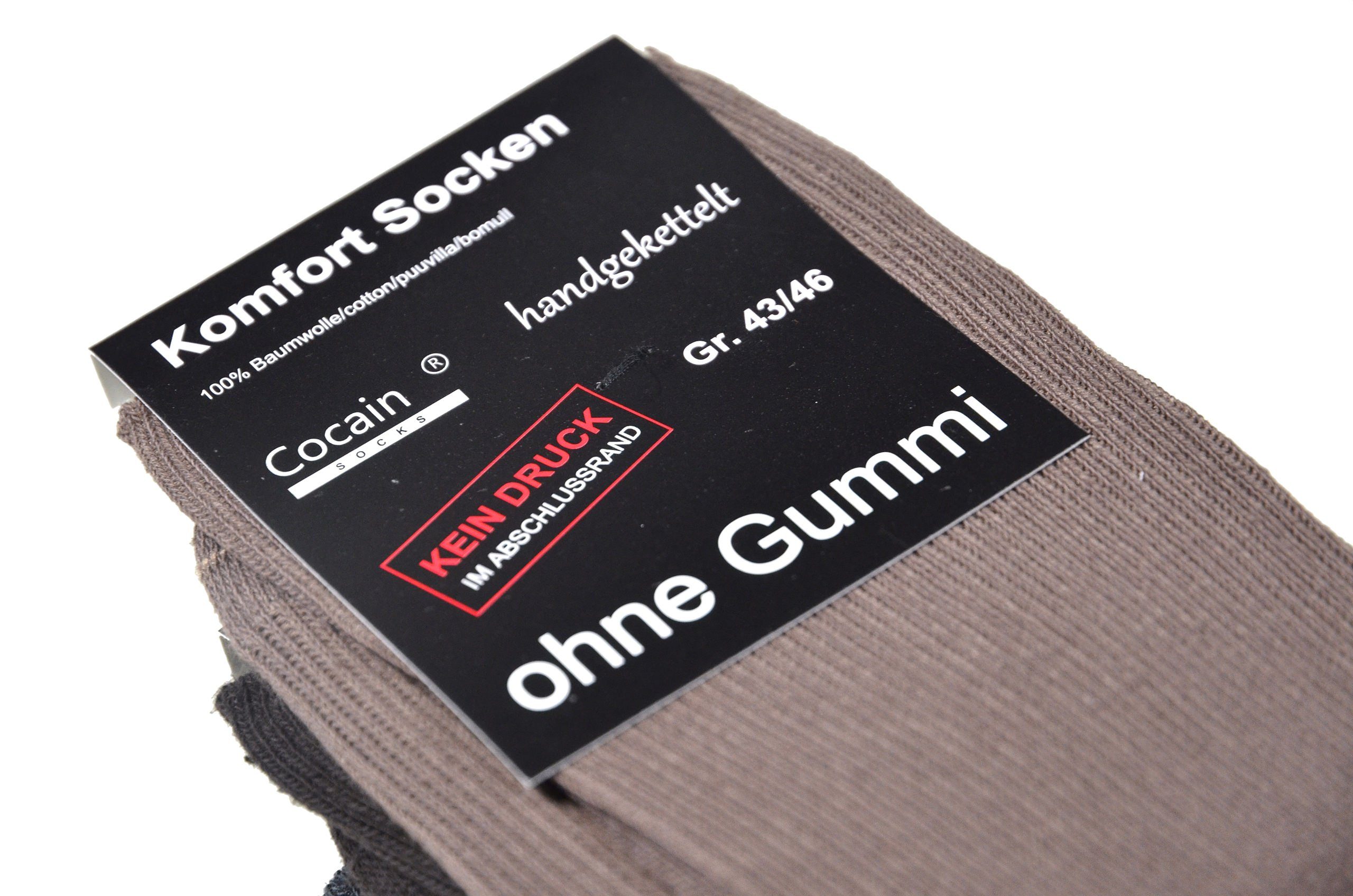 Cocain underwear Diabetikersocken Socken ohne Gummi Gesundheitssocken 100% Baumwolle (10-Paar) für Diabetiker geeignet