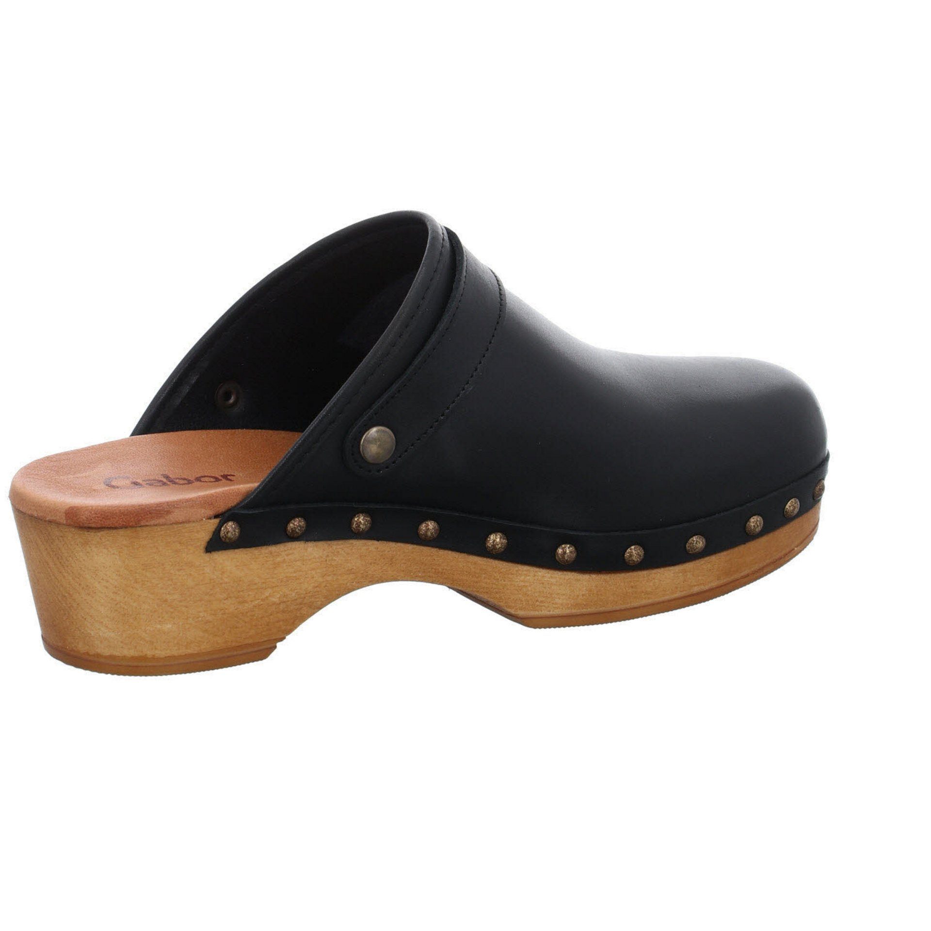 Gabor Damen Pantoletten Sandalen Clogs Glattleder uni Pantolette Glattleder