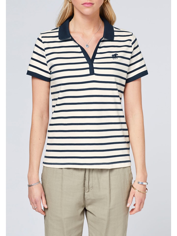 Polo Sylt Poloshirt in Weiß/ Dunkelblau günstig kaufen