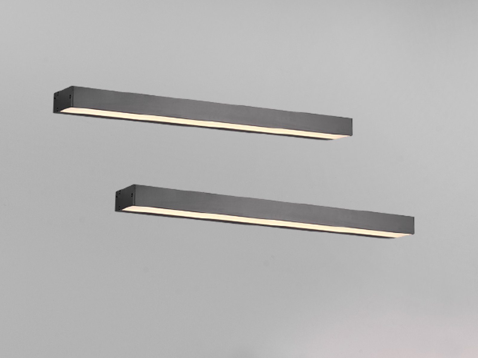meineWunschleuchte Spiegelleuchte, LED fest integriert, Warmweiß, 2er Set indirekte Beleuchtung Badezimmerlampen Up and Down Wand B 60cm