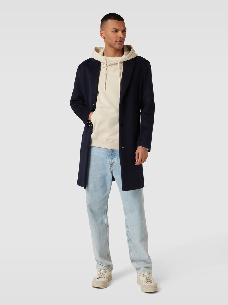 Mantel mit seitlichen Eingrifftaschen Modell 'dalan' in marineblau