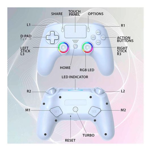 Controler wireless SUBSONIC pentru PS5 – Alb