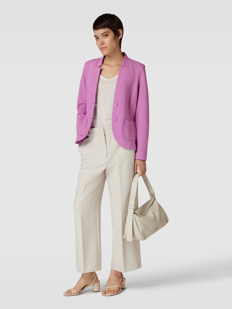 Blazer in unifarbenem Design mit Eingrifftaschen in mauve