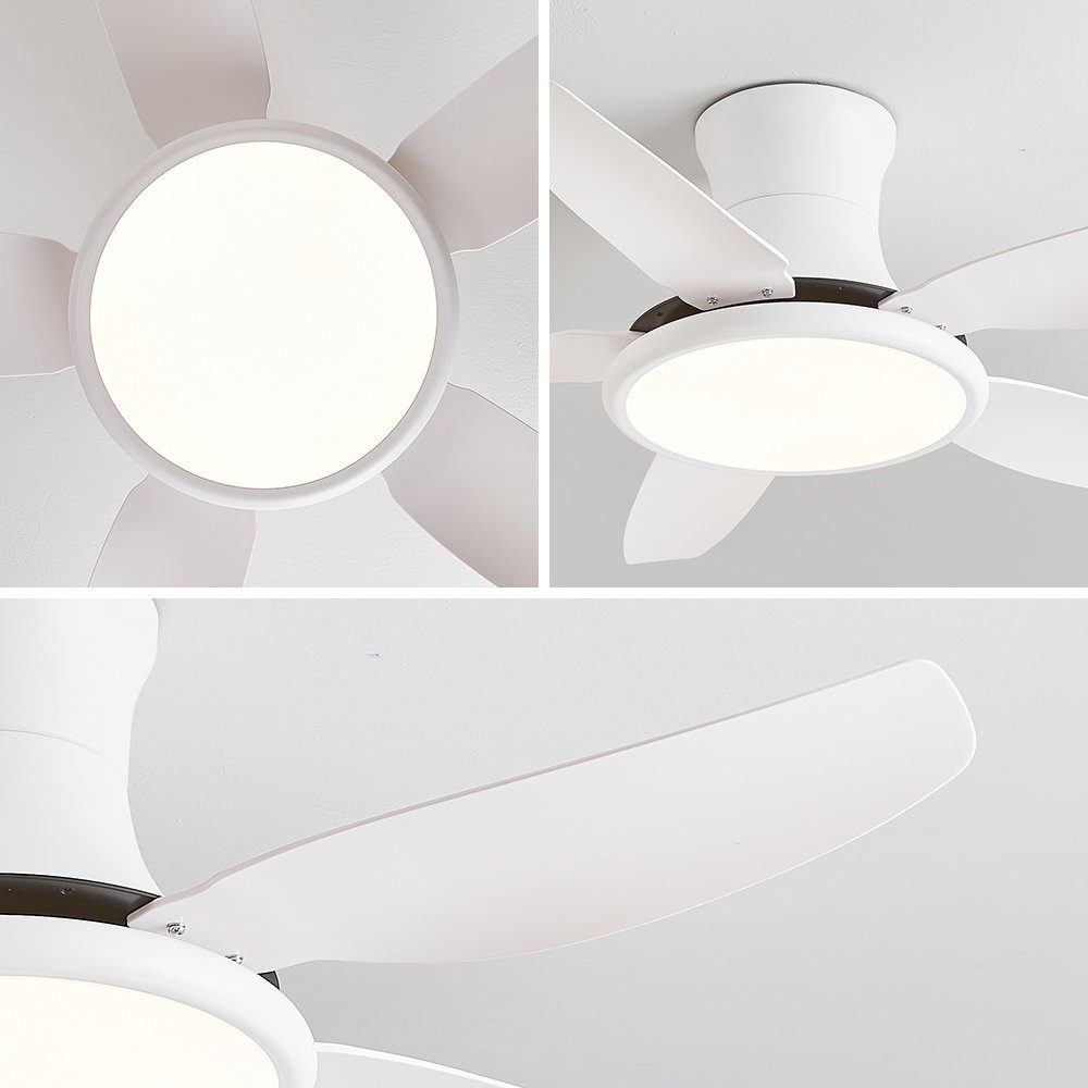 Euroton Deckenventilator Deckenventilator LED Beleuchtung 6 Geschwindigkeiten timer 2 Stunden