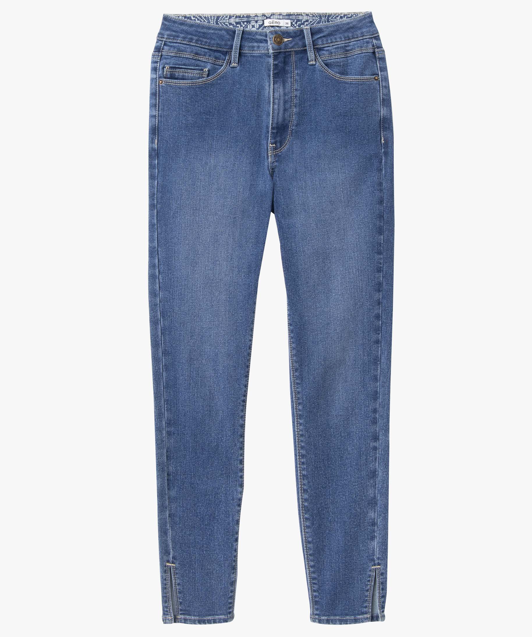 Jean femme coupe skinny longueur 7/8ème stone | GEMO
