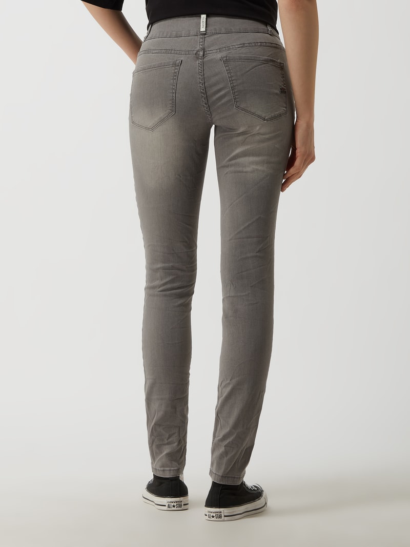 Slim Fit Jeans mit Viskose-Anteil Modell 'Tummyless' in hellgrau