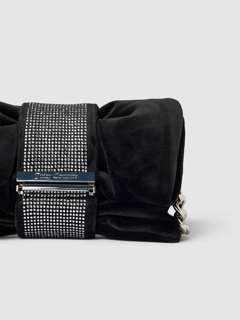 Handtasche mit Label-Detail Modell 'DAHLIA' in schwarz