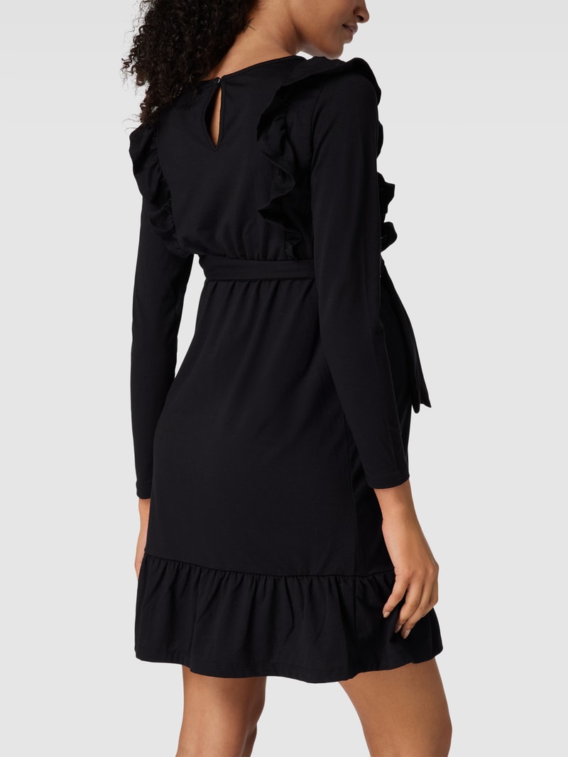 Umstands-Kleid mit Rüschen Modell 'Roberta' in schwarz