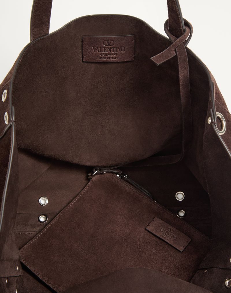 Valentino Garavani Nellcôte Medium Suede Shopping Bag