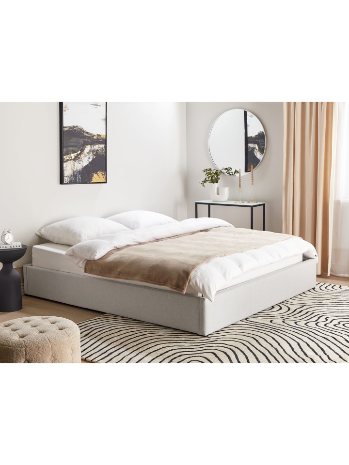 Beliani Doppelbett DINAN in Grau - (W) 187 x (H) 31 x (L) 214 cm günstig kaufen onesize