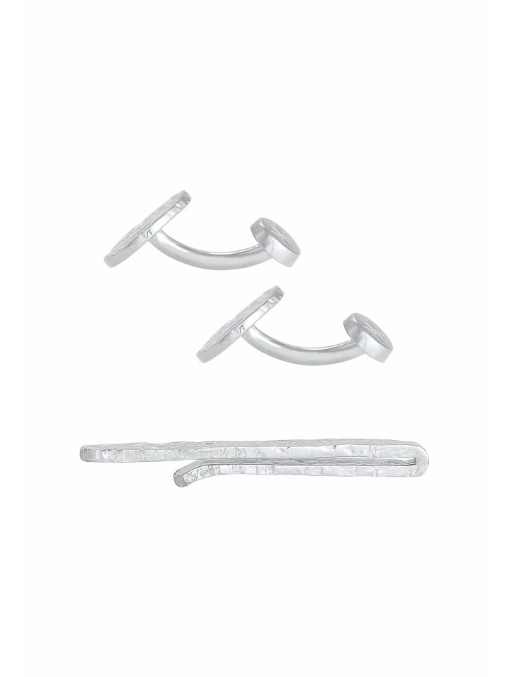 KUZZOI Schmuckset 925 Sterling Silber Geo in Silber günstig kaufen onesize