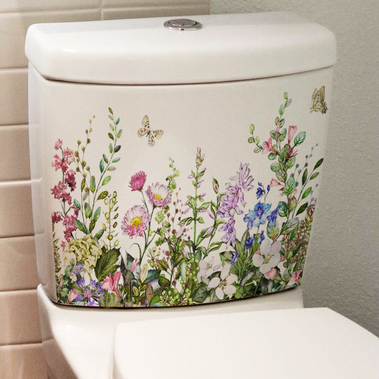 Fenstersticker Selbstklebender Wandaufkleber mit botanischer Blumendekoration, Union Reisen