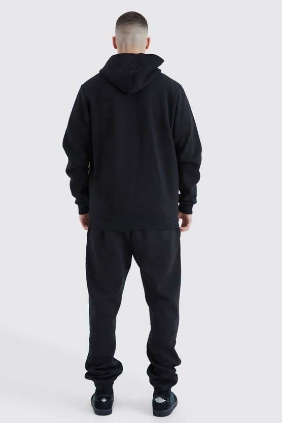 Tall kastiger Man Hoodie mit Reißverschluss