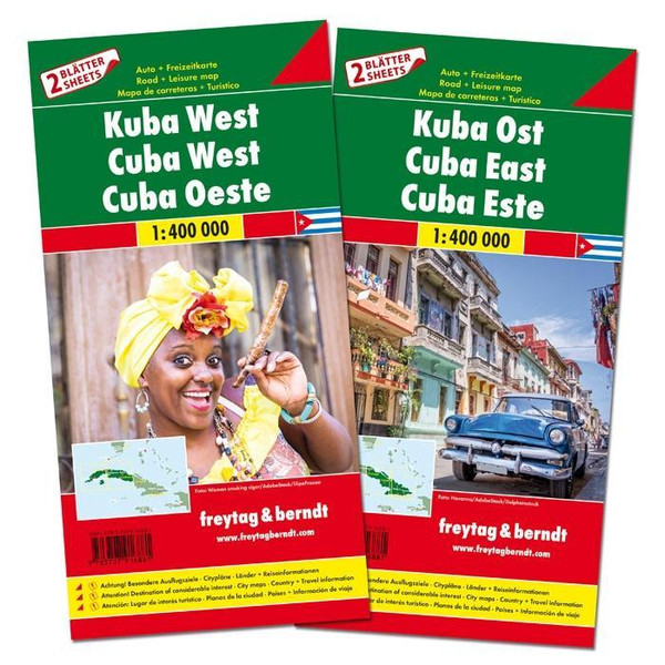 Kuba West und Ost, Autokarten Set 1:400.000 - Straßenkarte