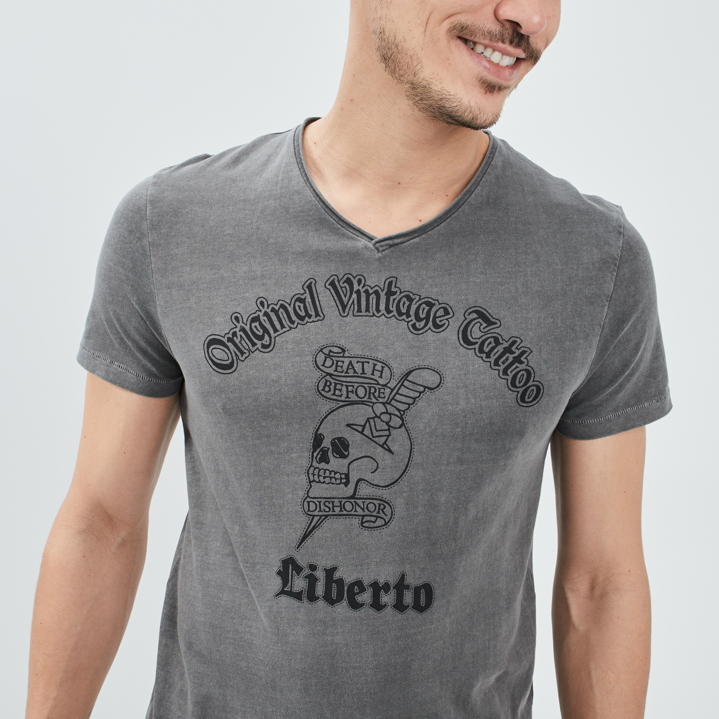T-shirt Liberto gris foncé homme | La Halle