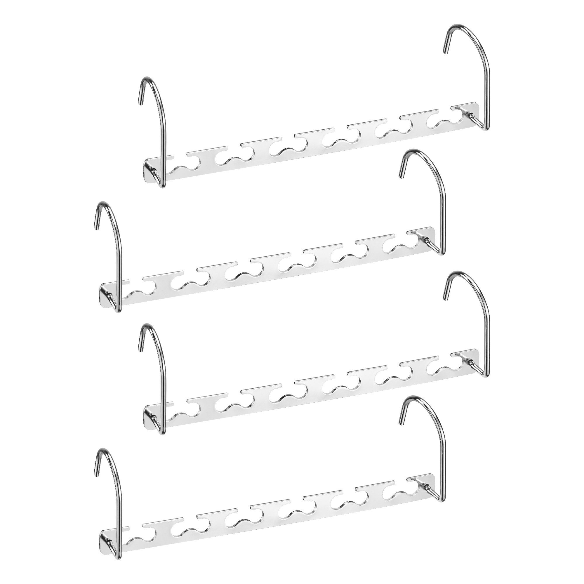 Navaris Mehrfach-Kleiderbügel 4x platzsparende Kleiderbügel Halter Halter Kleiderbügel platzsparend, (4-tlg)