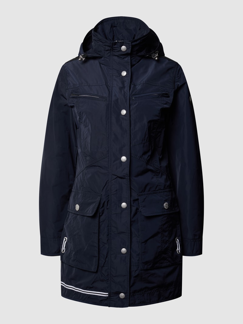 Jacke mit Label-Detail Modell 'ILLUSION' in marineblau