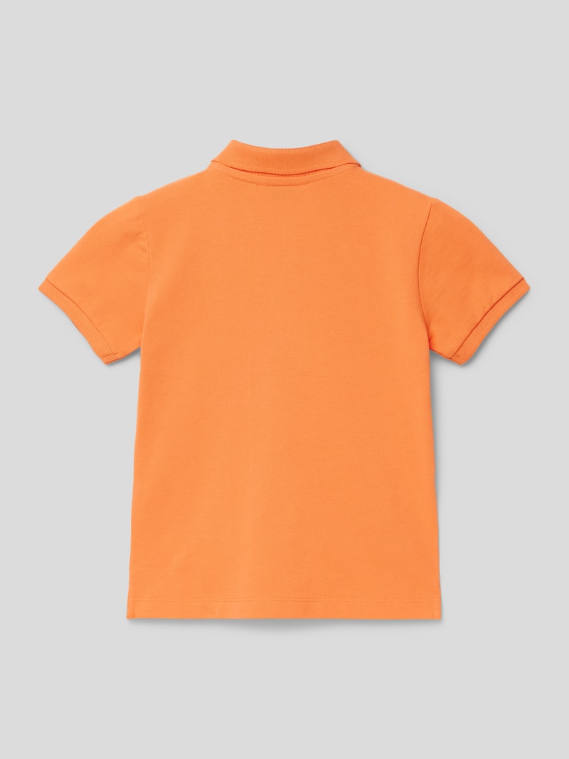 Poloshirt mit gerippten Ärmelabschlüssen in orange