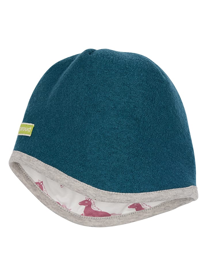 loud   proud Wende-Wollwalk-Mütze in Blau günstig kaufen