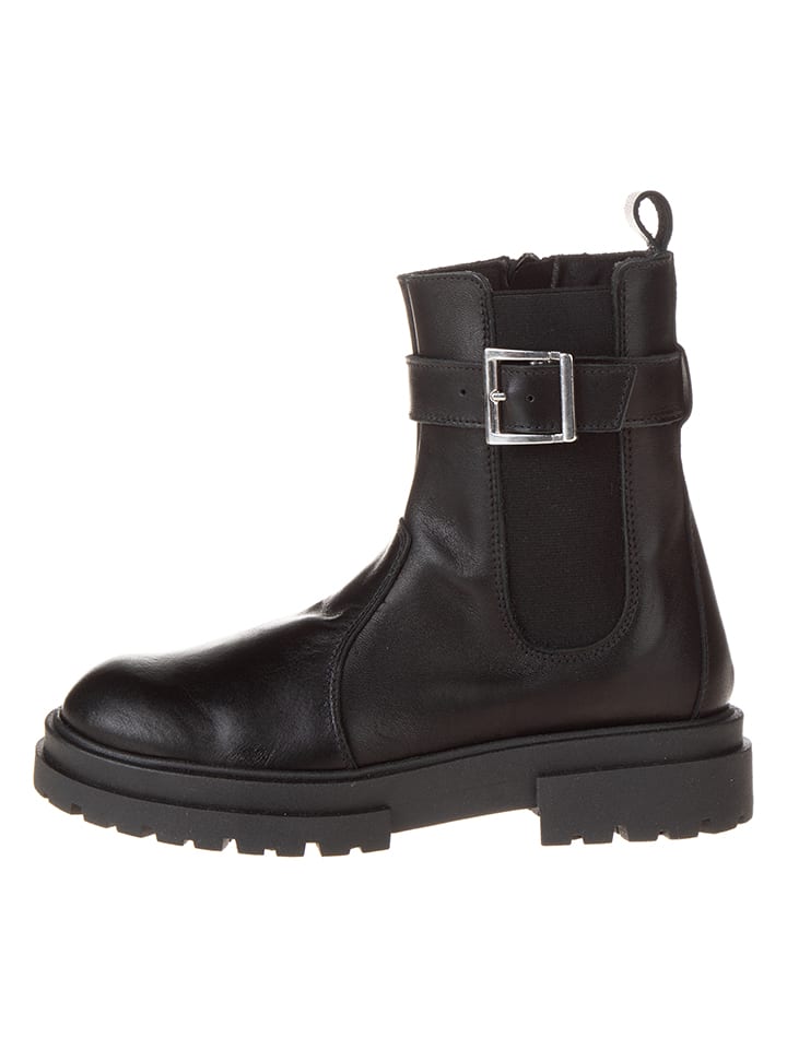 lamino Leder-Chelsea-Boots in Schwarz günstig kaufen