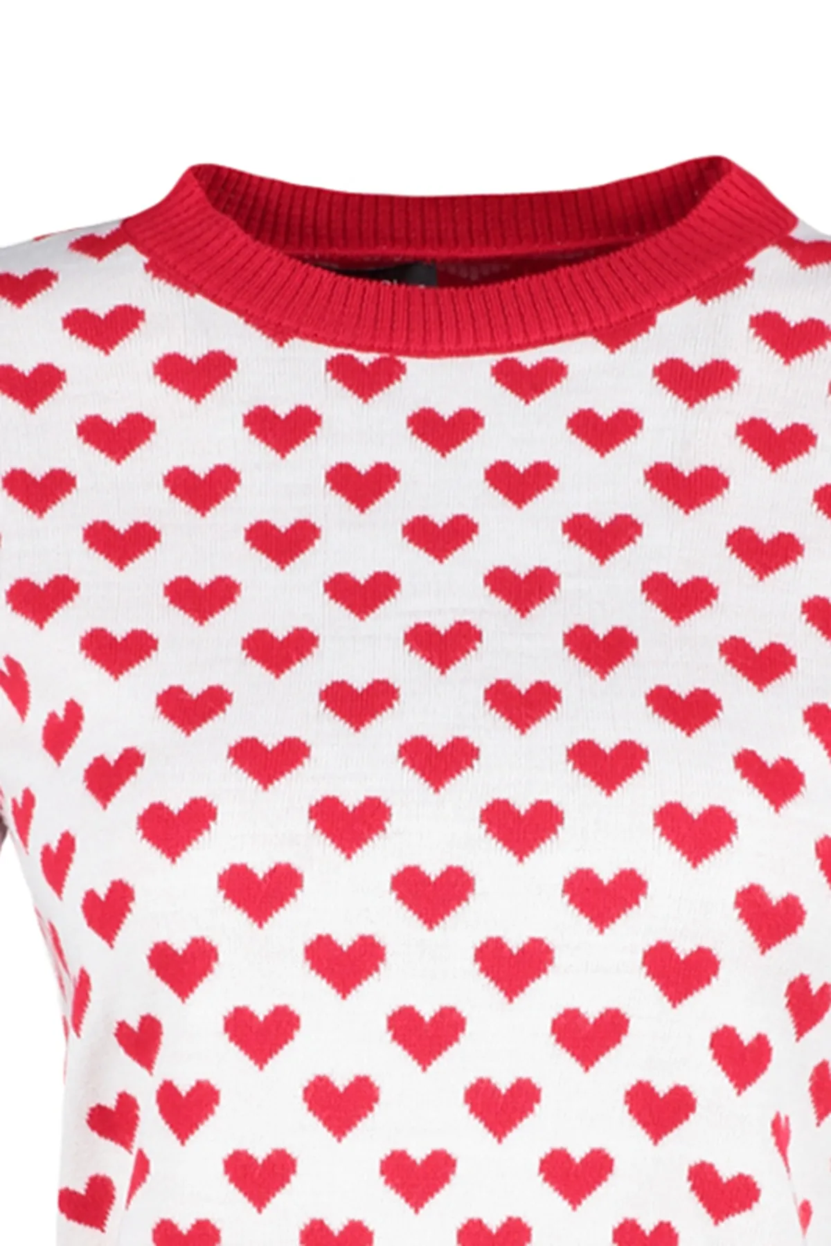Trendyol Collection  Roter Strickpullover mit Rundhalsausschnitt TWOSS21KZ0008