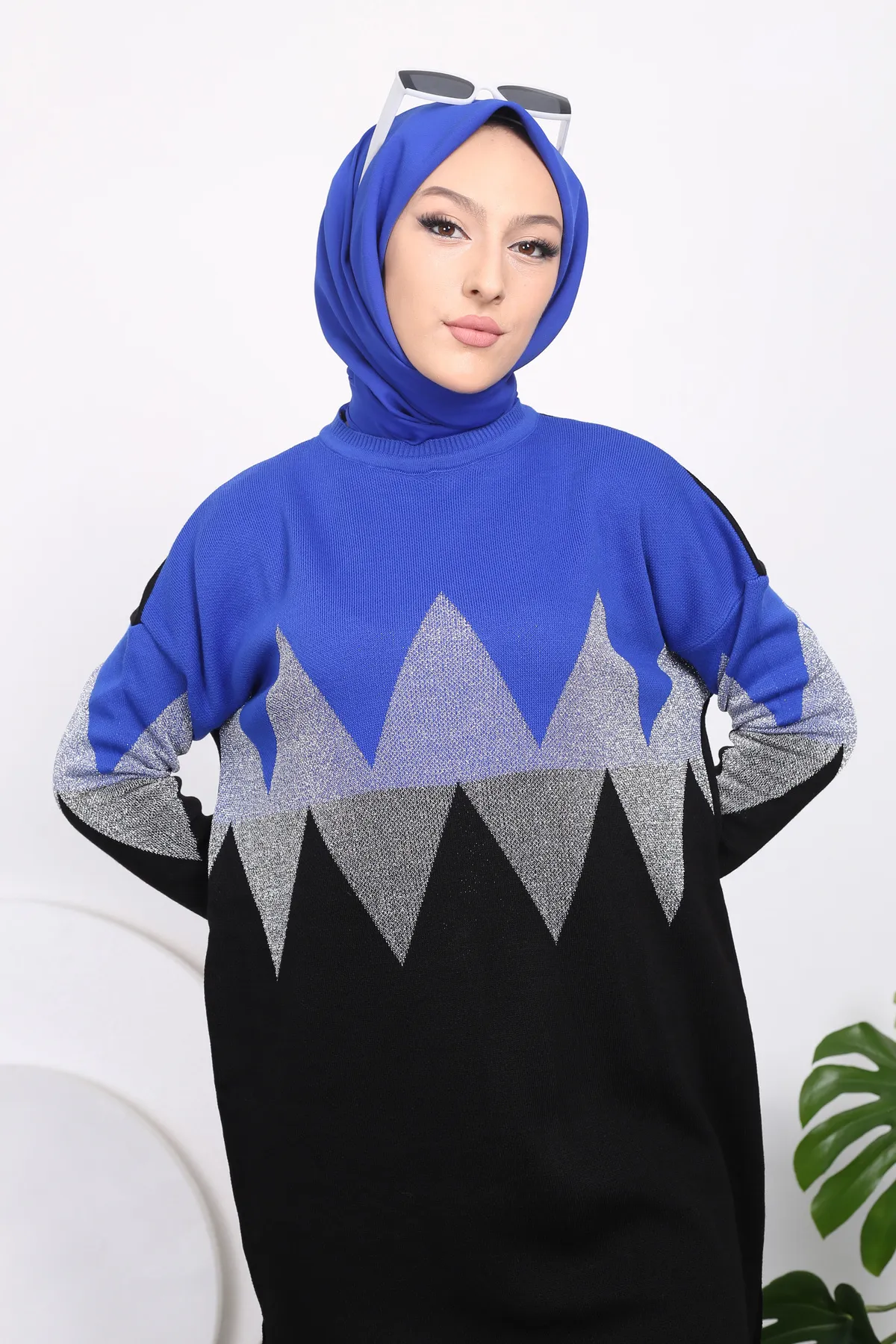 VOLT CLOTHİNG  Strickset mit Zickzack-Muster für Damen