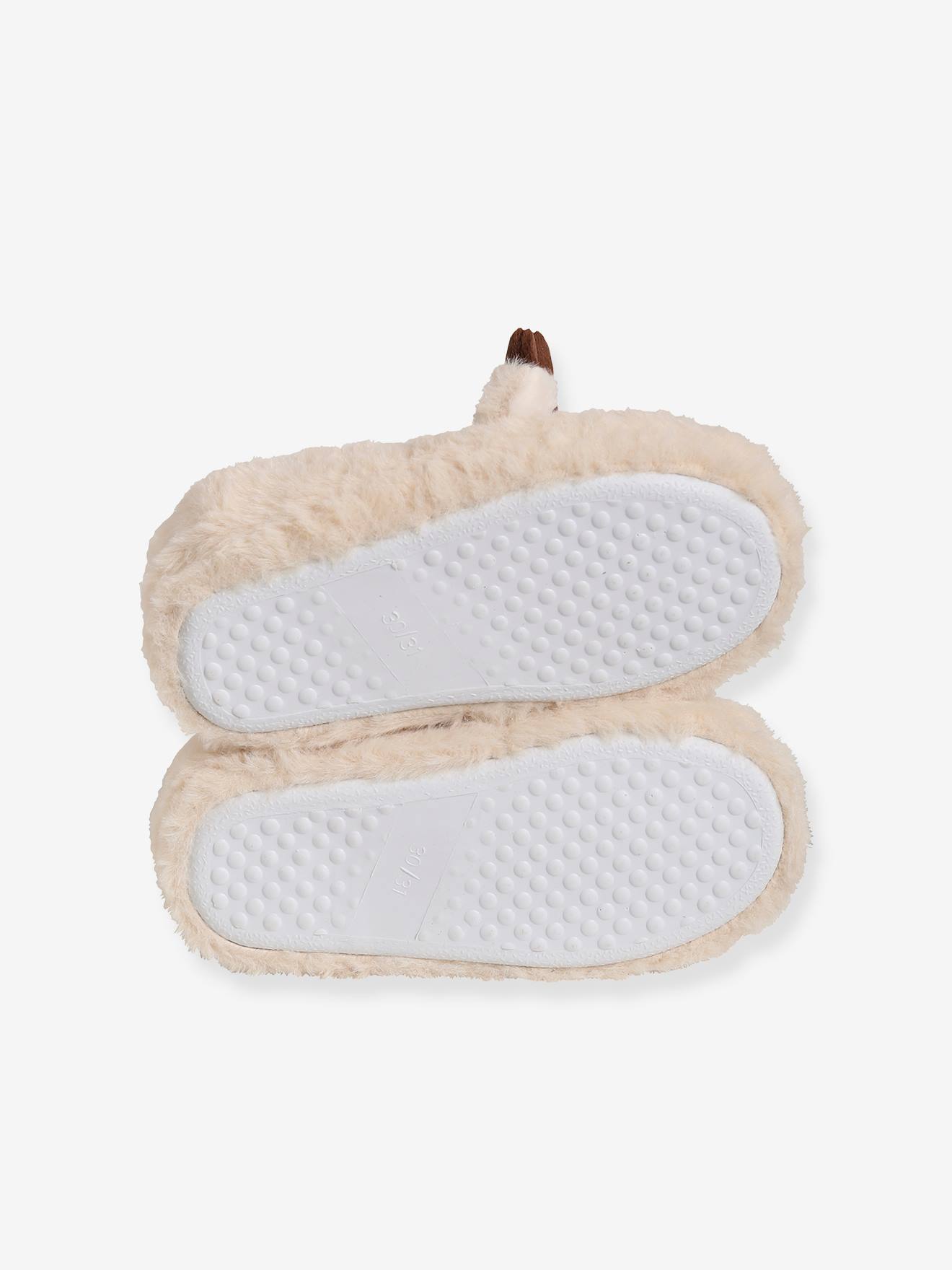 Chaussons de Noël pour la famille beige clair