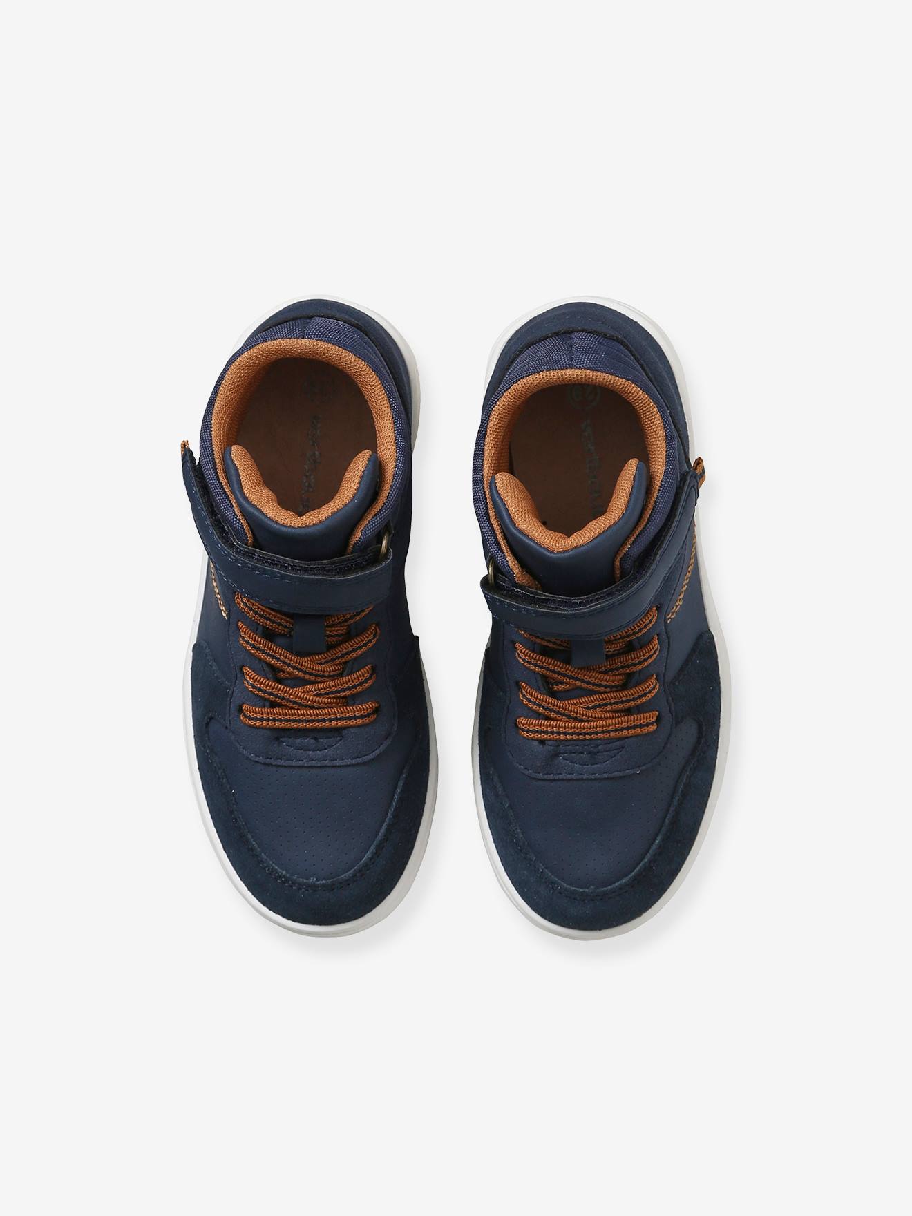 Vertbaudet Jungen High-Sneakers, Schnürung und Klett - marine