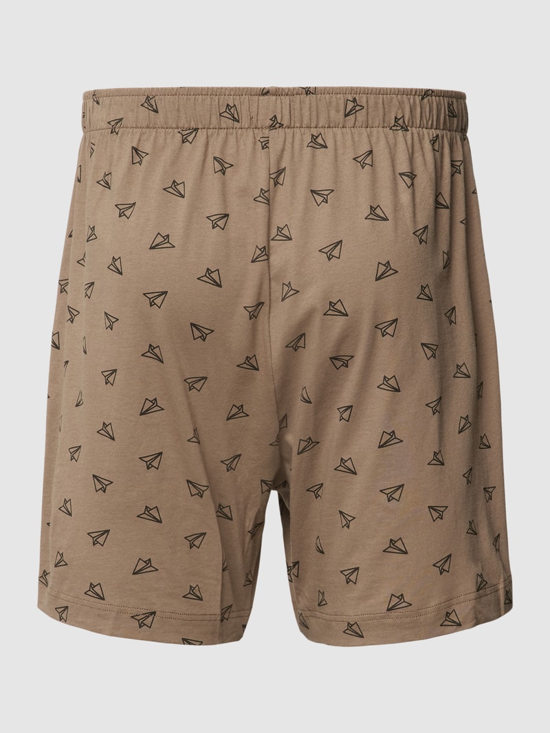 Boxershorts mit Allover-Muster im 2er-Pack in khaki