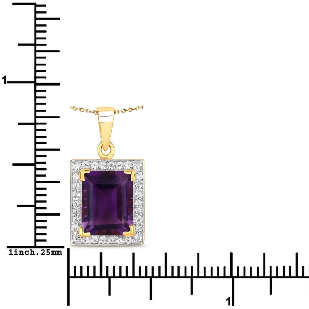 Rafaela Donata Chaîne Argent sterling Améthyste en Or jaune Bijoux