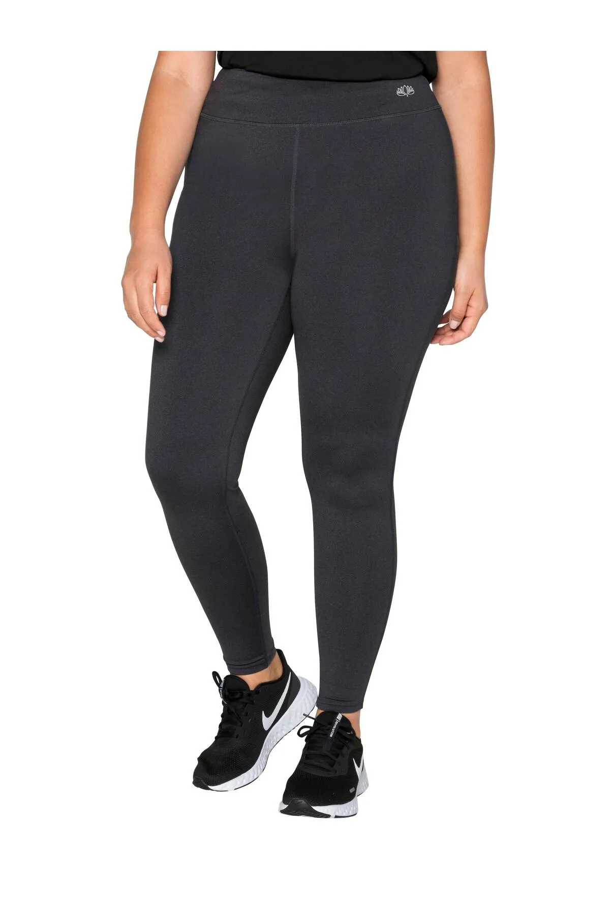 Sheego  Sport-Leggings - Grau - Mittlerer Bund