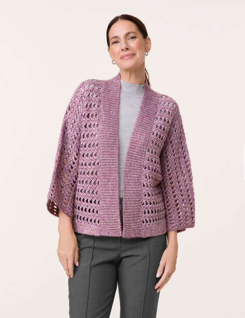Lockerer Cardigan in Lochstrick