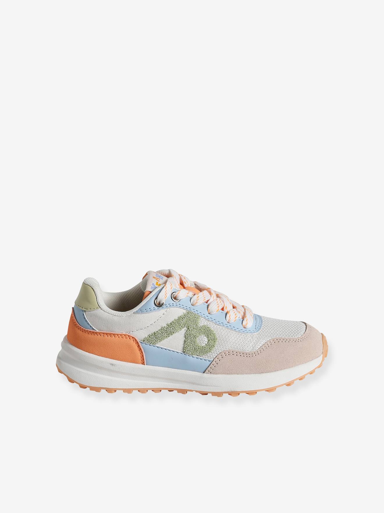 Vertbaudet Kinder Sneakers mit Schnürung - set beige