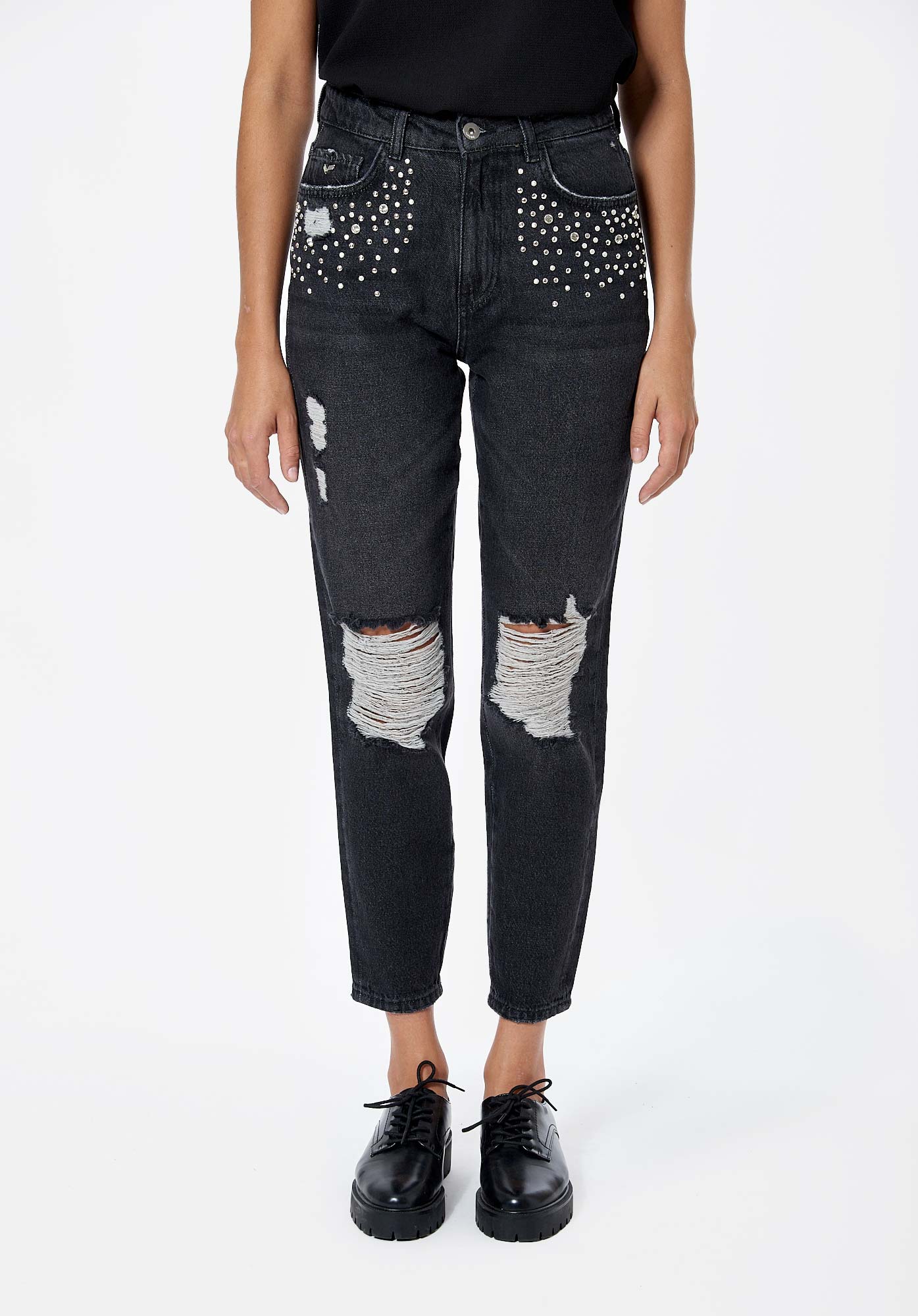 VENUM  Jean fantaisie mom Femme