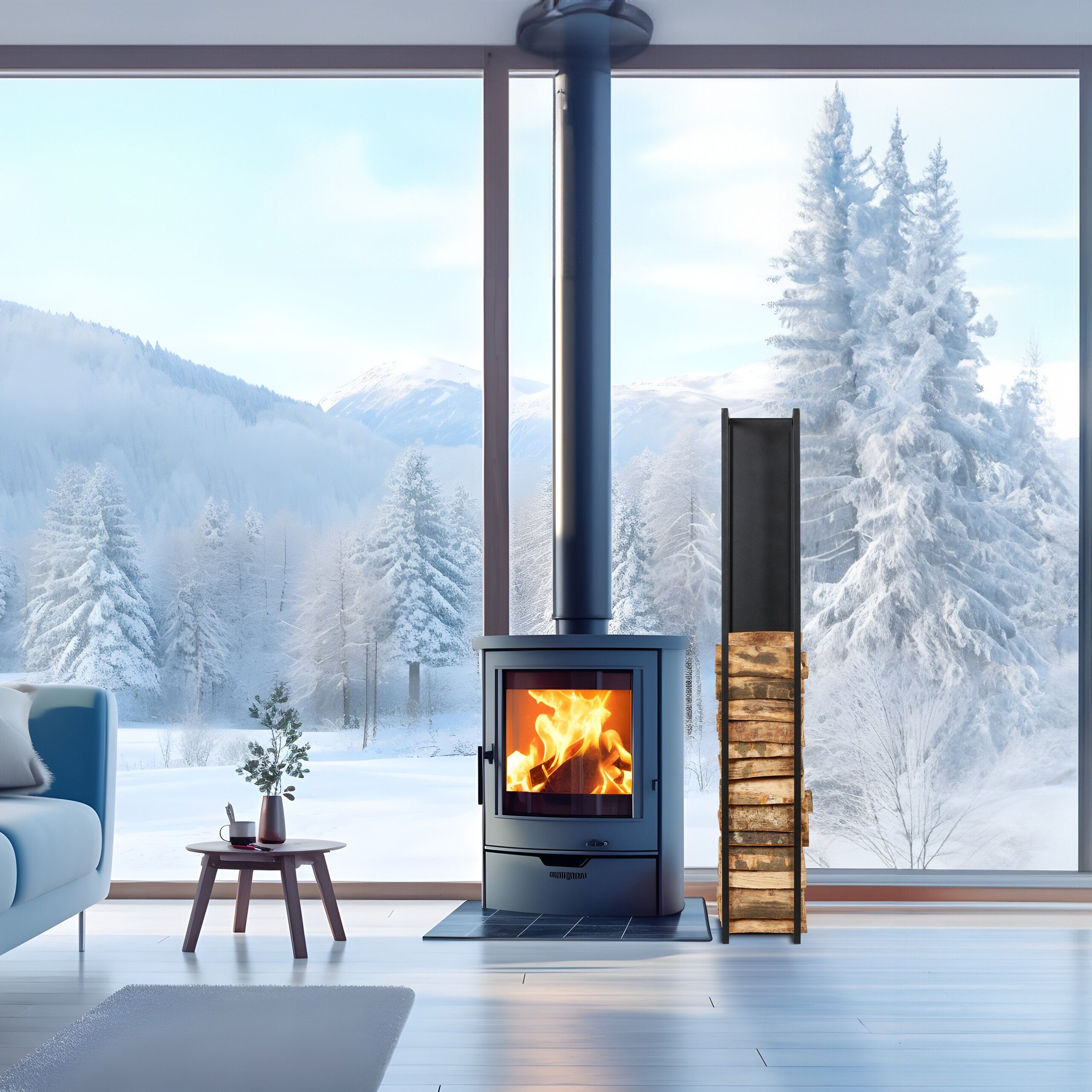 relaxdays Kaminholzregal Hohes Kaminholzregal mit Rückwand, BxTxH:23.5x30x157 cm