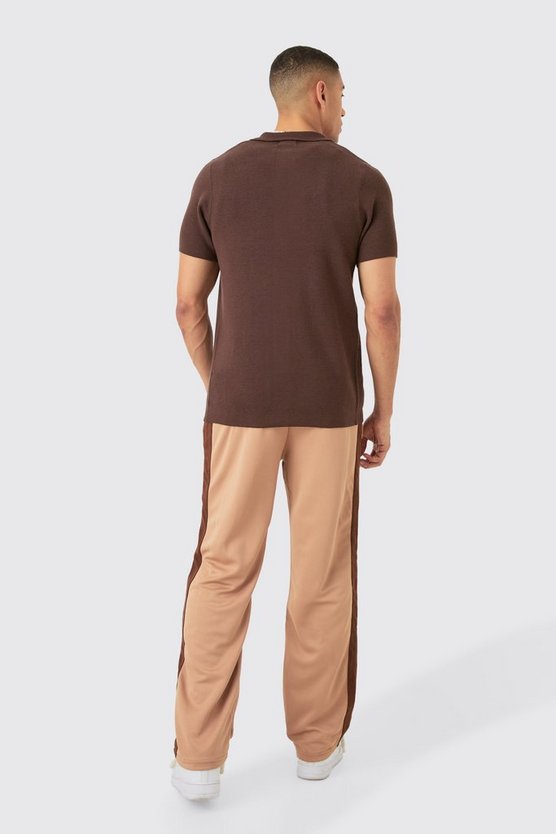 Lockere Trikot-Jogginghose mit Homme-Stickerei