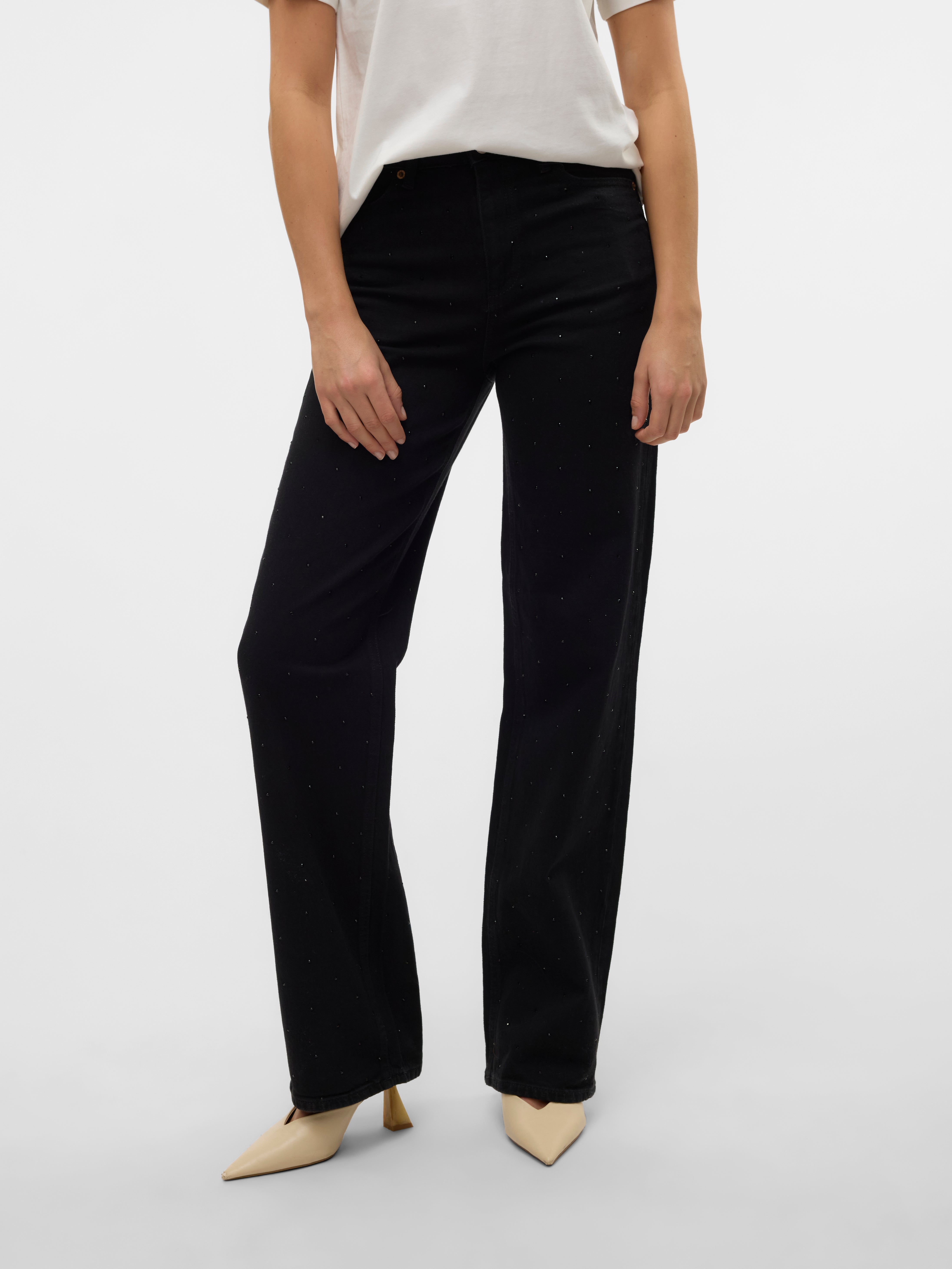 VMTESSA Hohe Taille Weiter Beinschnitt Jeans