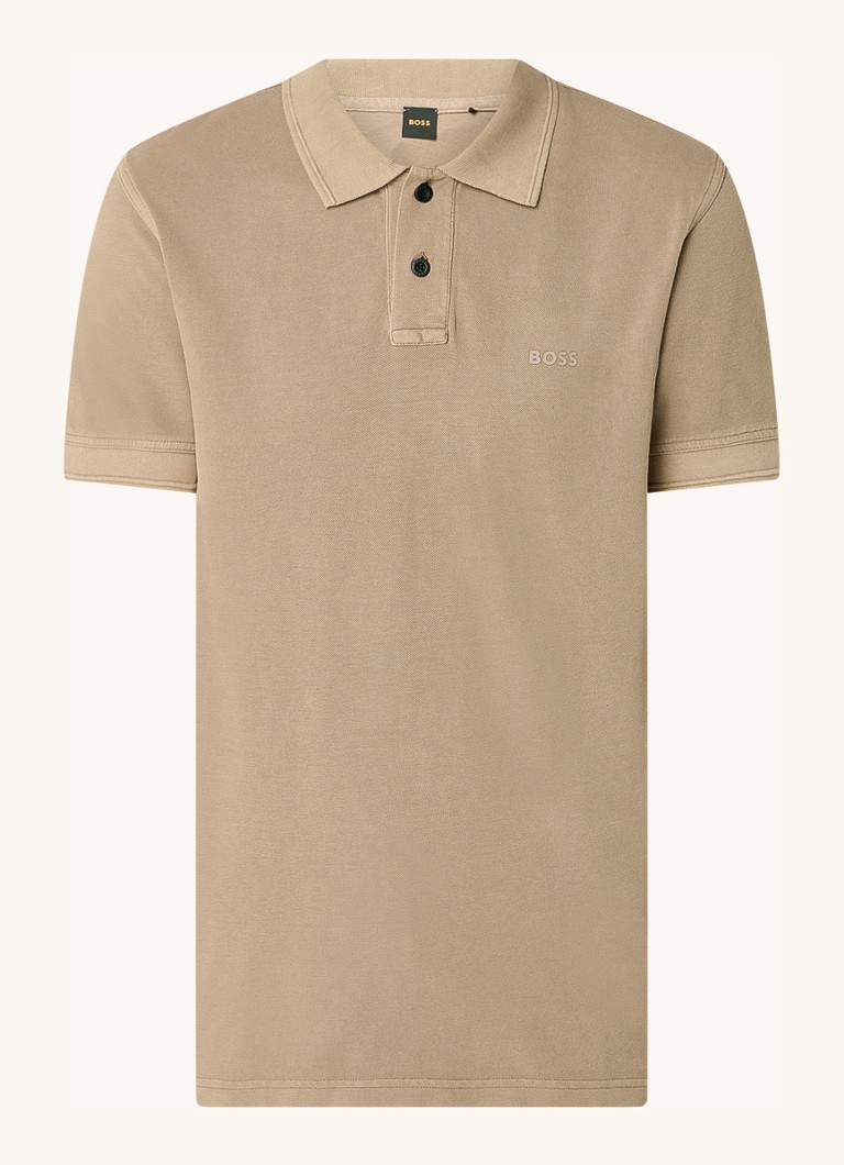 Polo HUGO BOSS Prime de corte regular, confeccionada em piqué de algodão com logotipo.