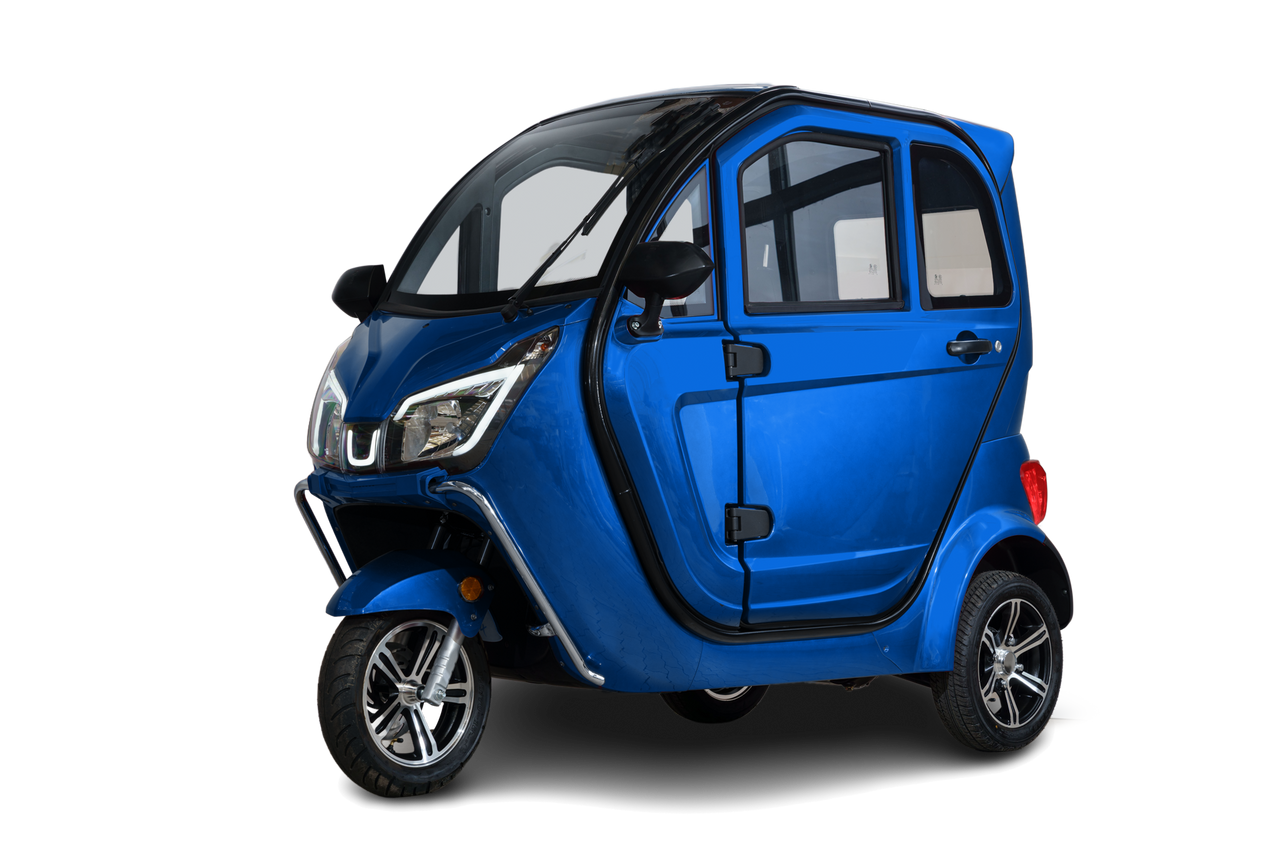 Stormborn Y8 Kabinenroller - 2 kW, Blei-Gel-Akku, 25 o. 45 km/h, dunkelblaumetallic