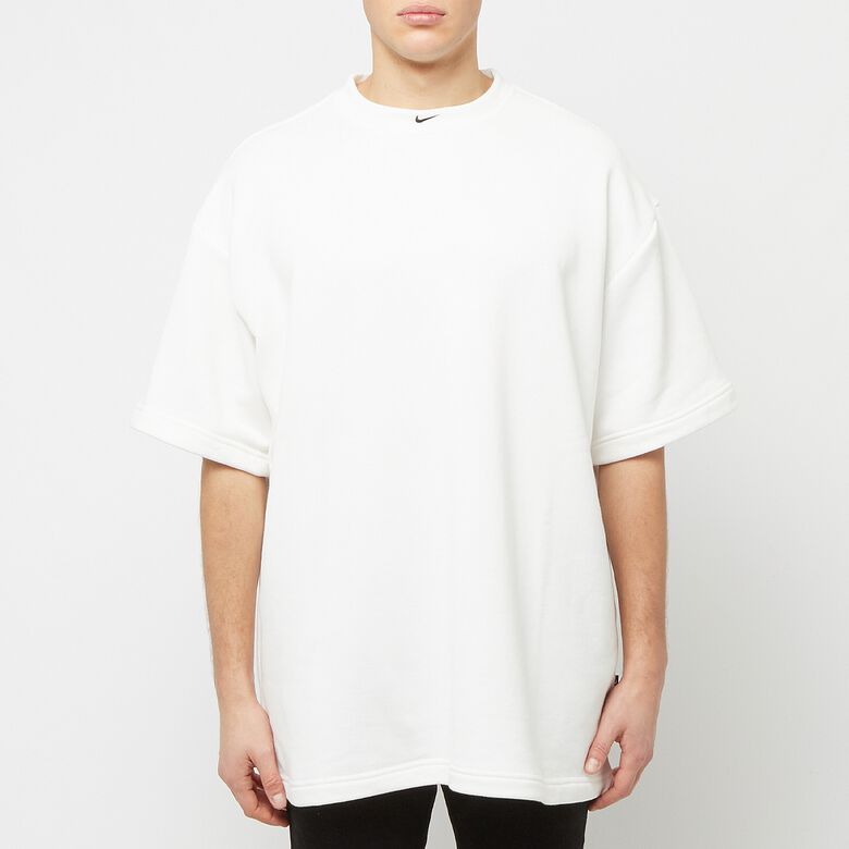 NIKE Sportswear Circa French Terry Shortsleeve Top white/black