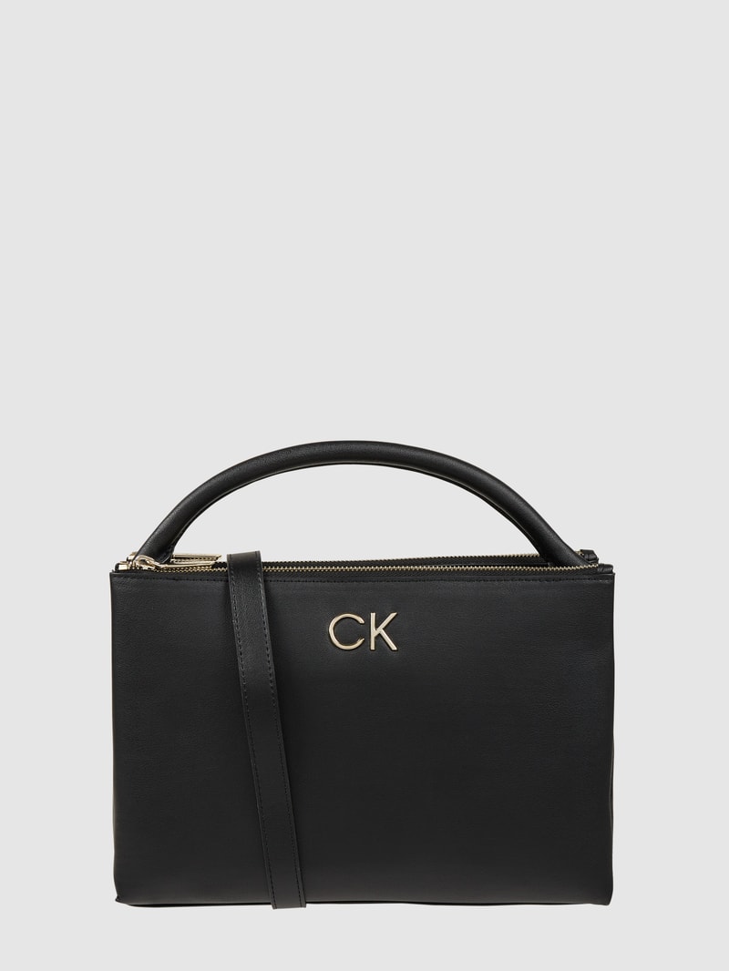 Handtasche in Leder-Optik in schwarz