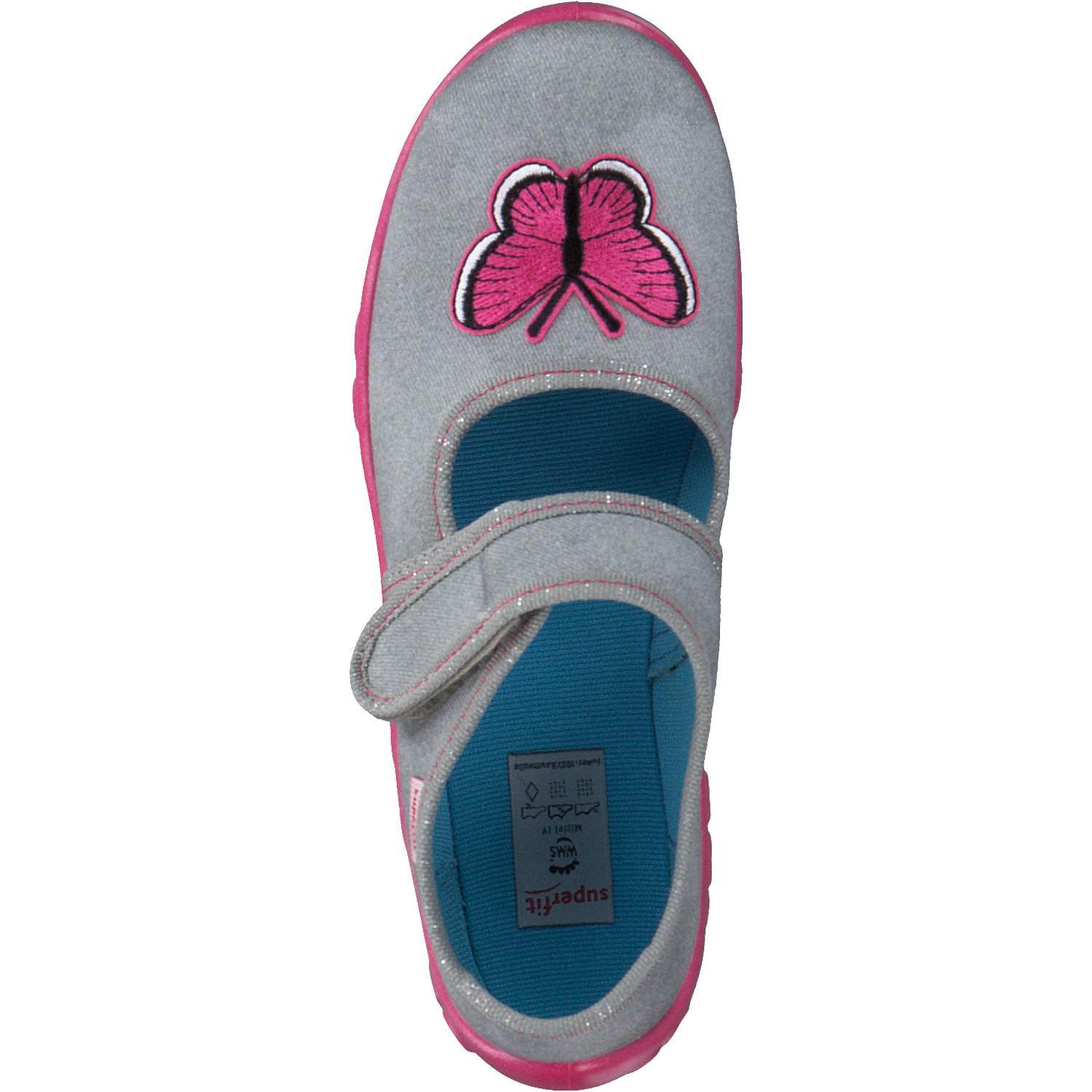 Superfit BONNY 00280, Hausschuhe, Kinder, grau/pink
