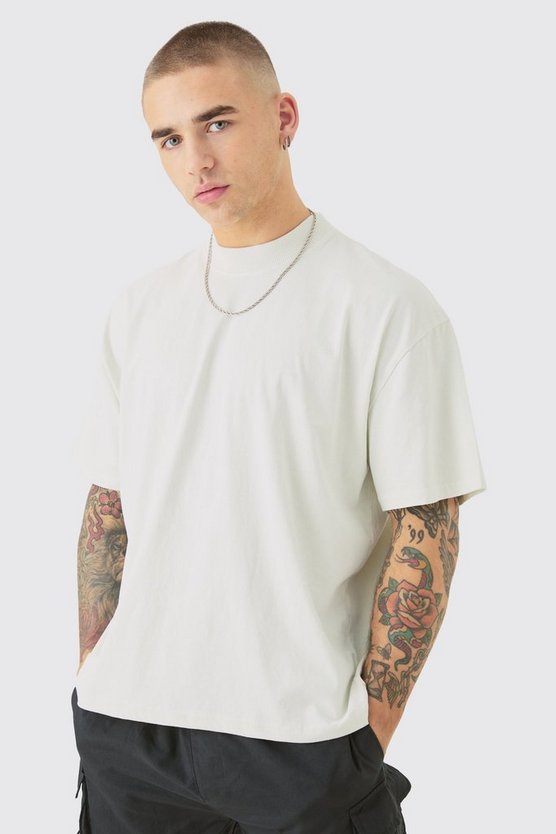 Kastiges Oversize T-Shirt mit Homme Print
