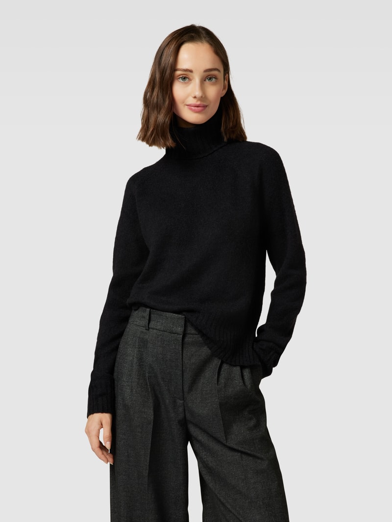 Strickpullover mit Rollkragen Modell 'DANIELA' in schwarz