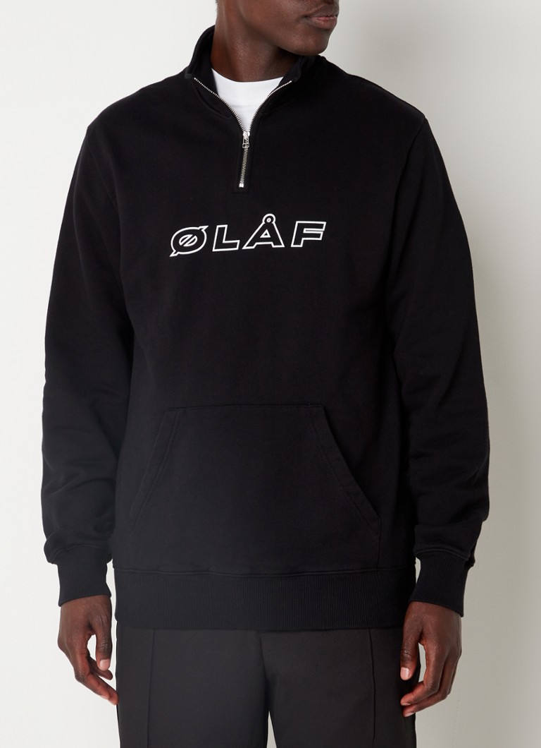 OLAF Italic sweater with half zip and logo