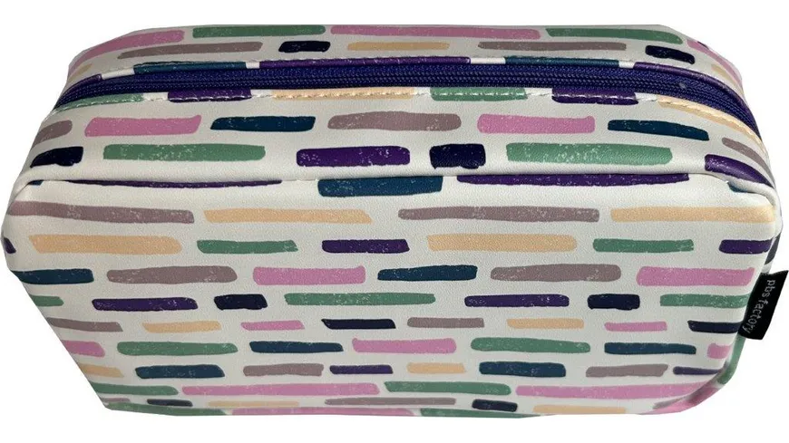 BOCK Schlampertasche PU breit Design Punkte/Streifen sortiert