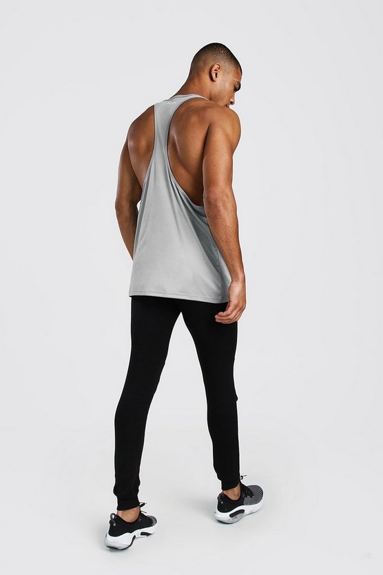 Man Active Gym Poly Gym Racer Tanktop