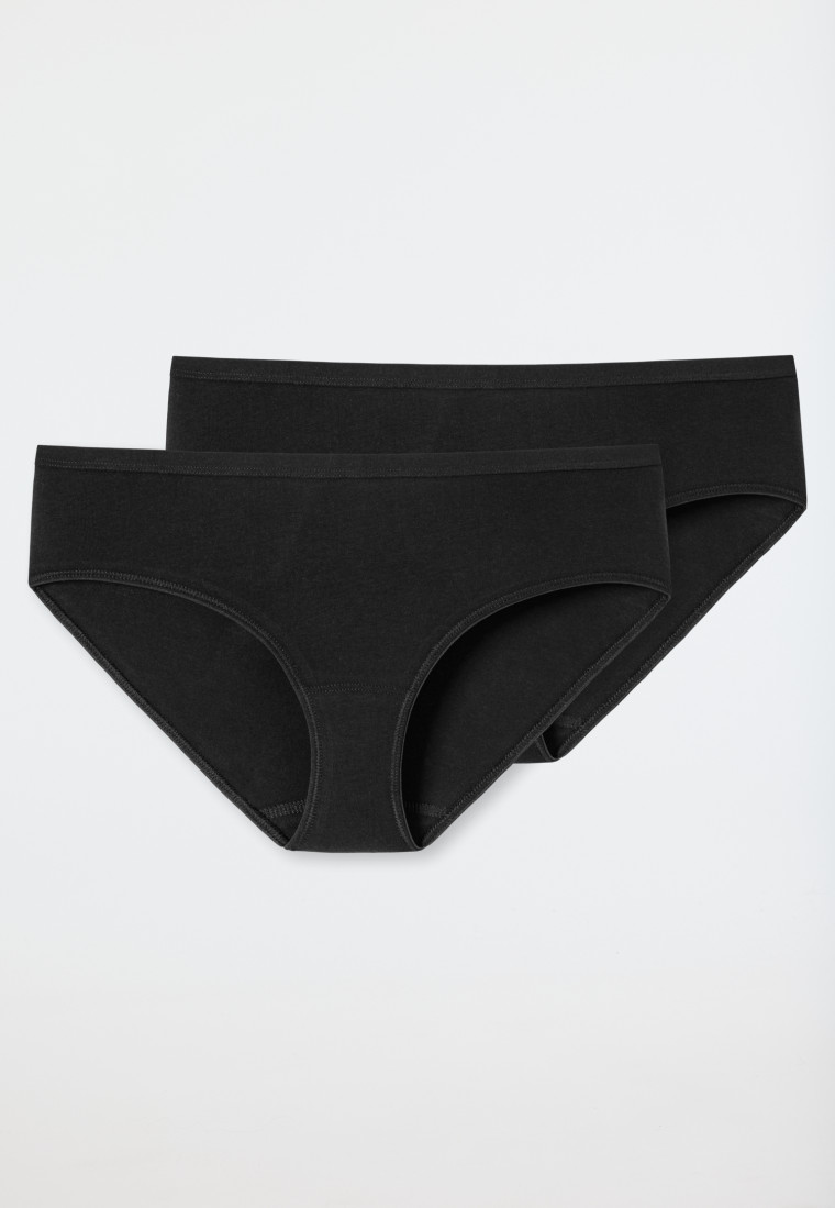 Hipster 2er-Pack Organic Cotton schwarz - 95/5