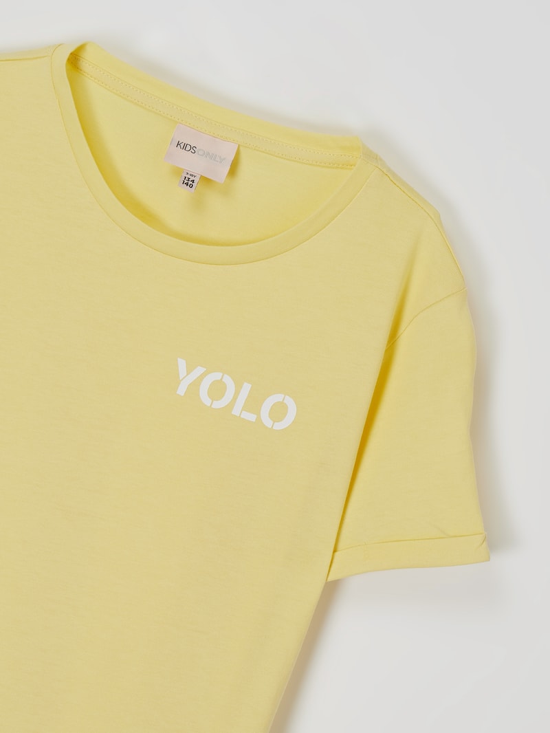 T-Shirt aus Bio-Baumwolle Modell 'Naomi' in hellgelb